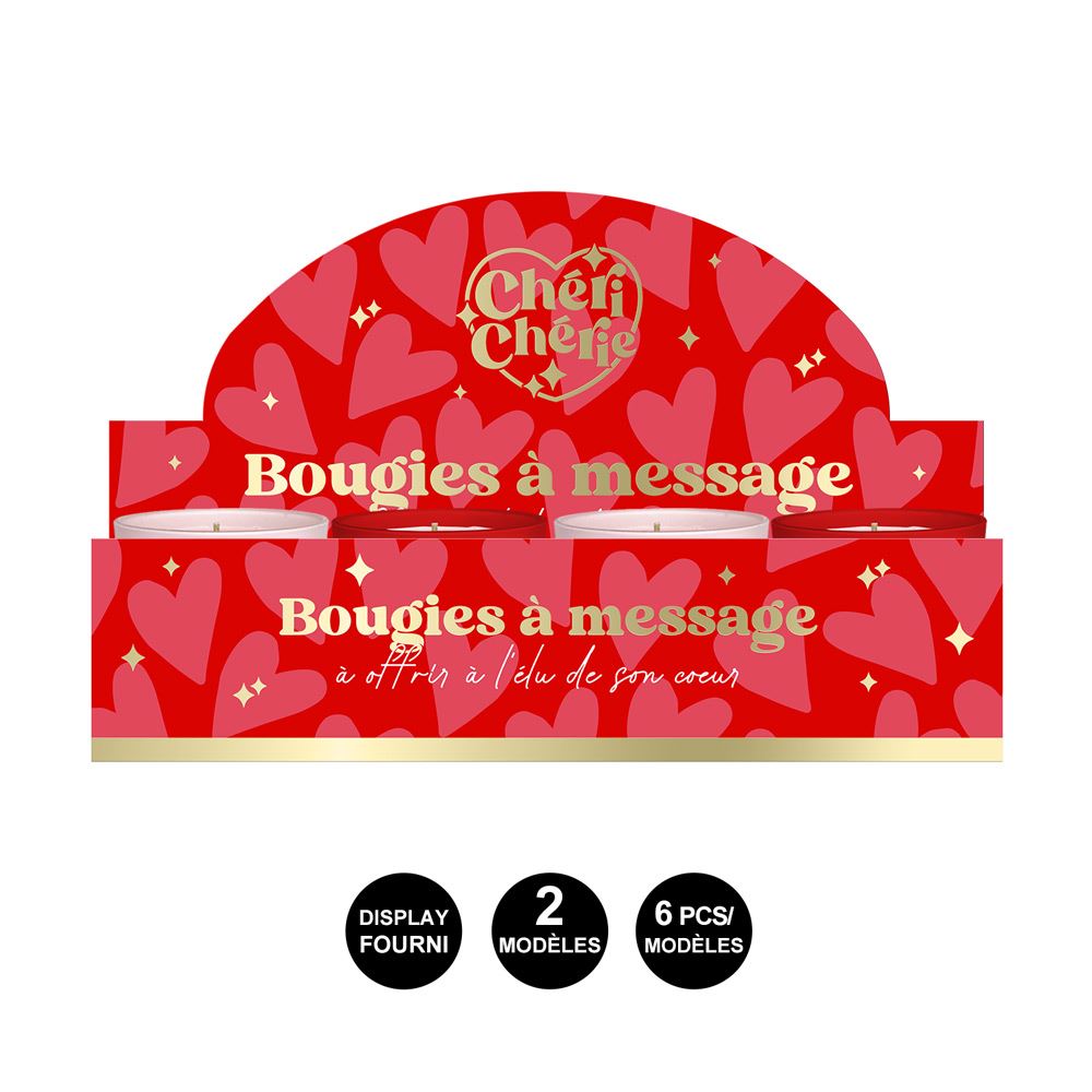 Display bougies saint valentin 2mods /12pcs