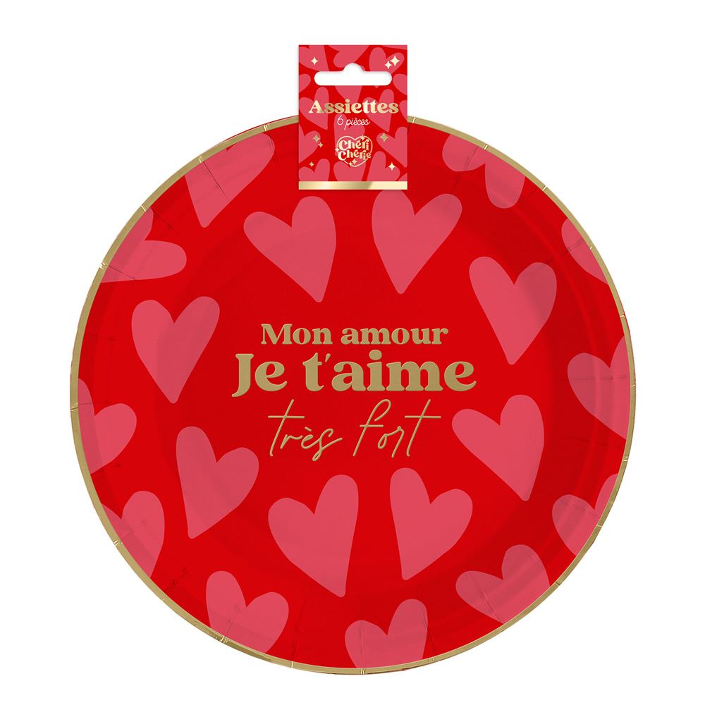Assiettes 6pcs saint valentin