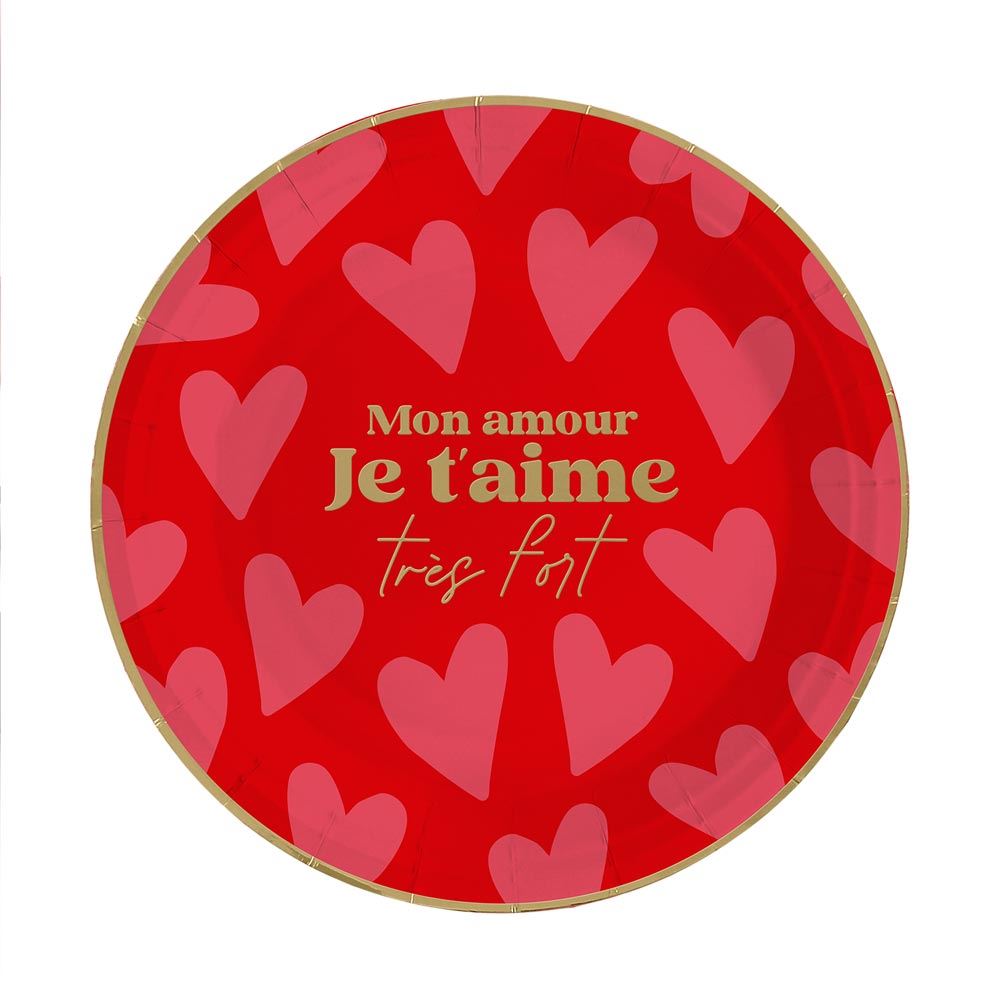 Assiettes 6pcs saint valentin