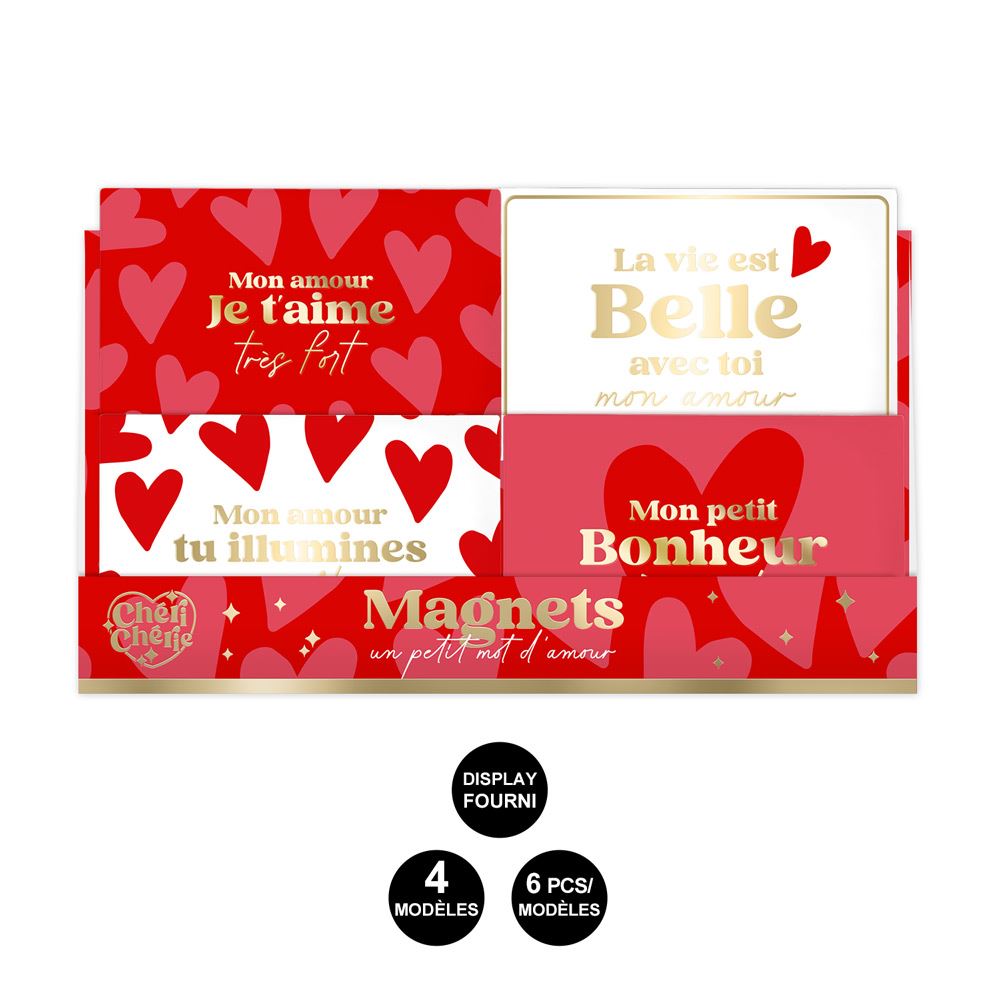 Magnets saint valentin 4mods /24pcs