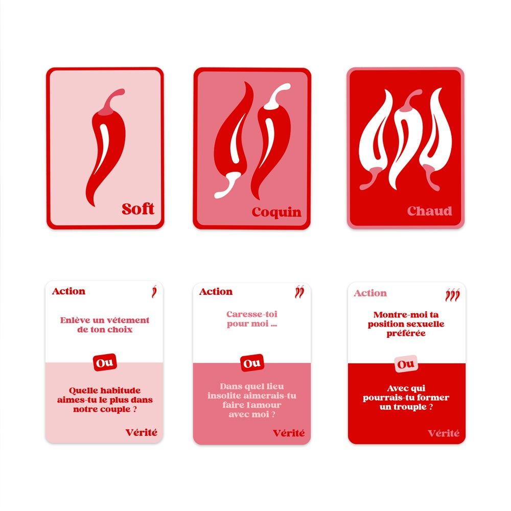 Jeu de cartes action/verite saint valentin