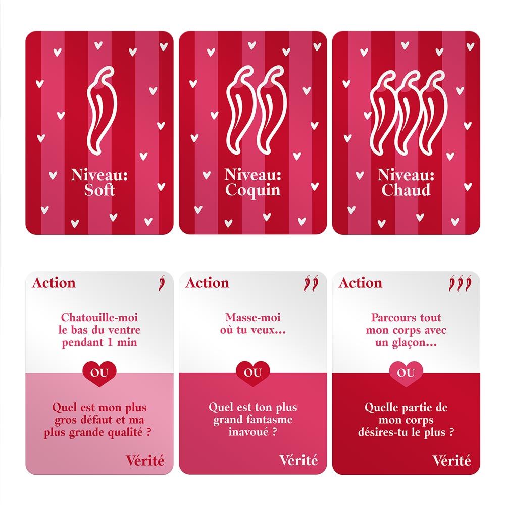 Jeu de cartes action/verite couple