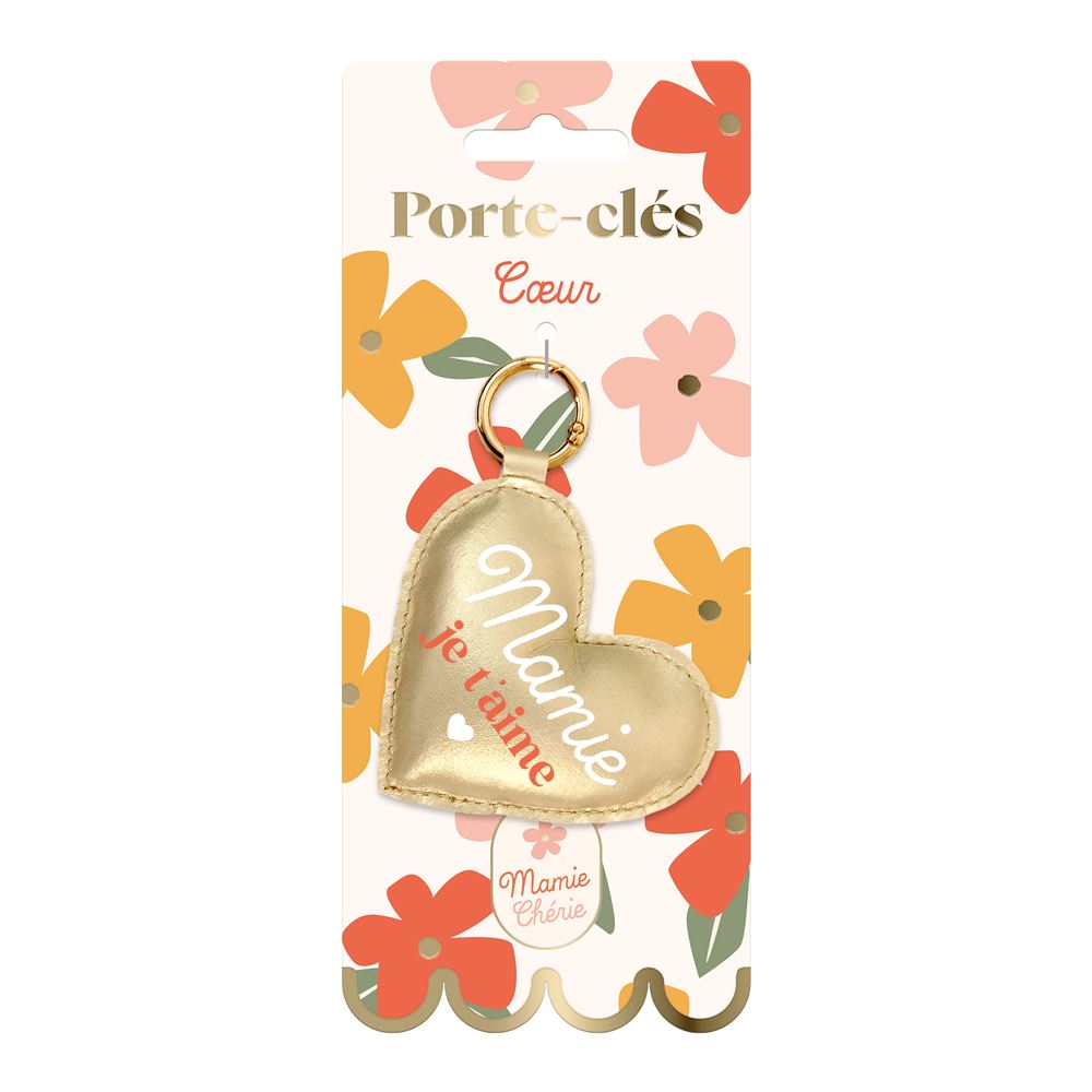 Porte cles coeur mamie je t aime