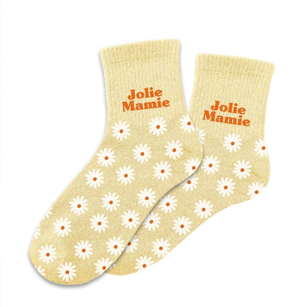 Chaussettes paillettes jolie mamie