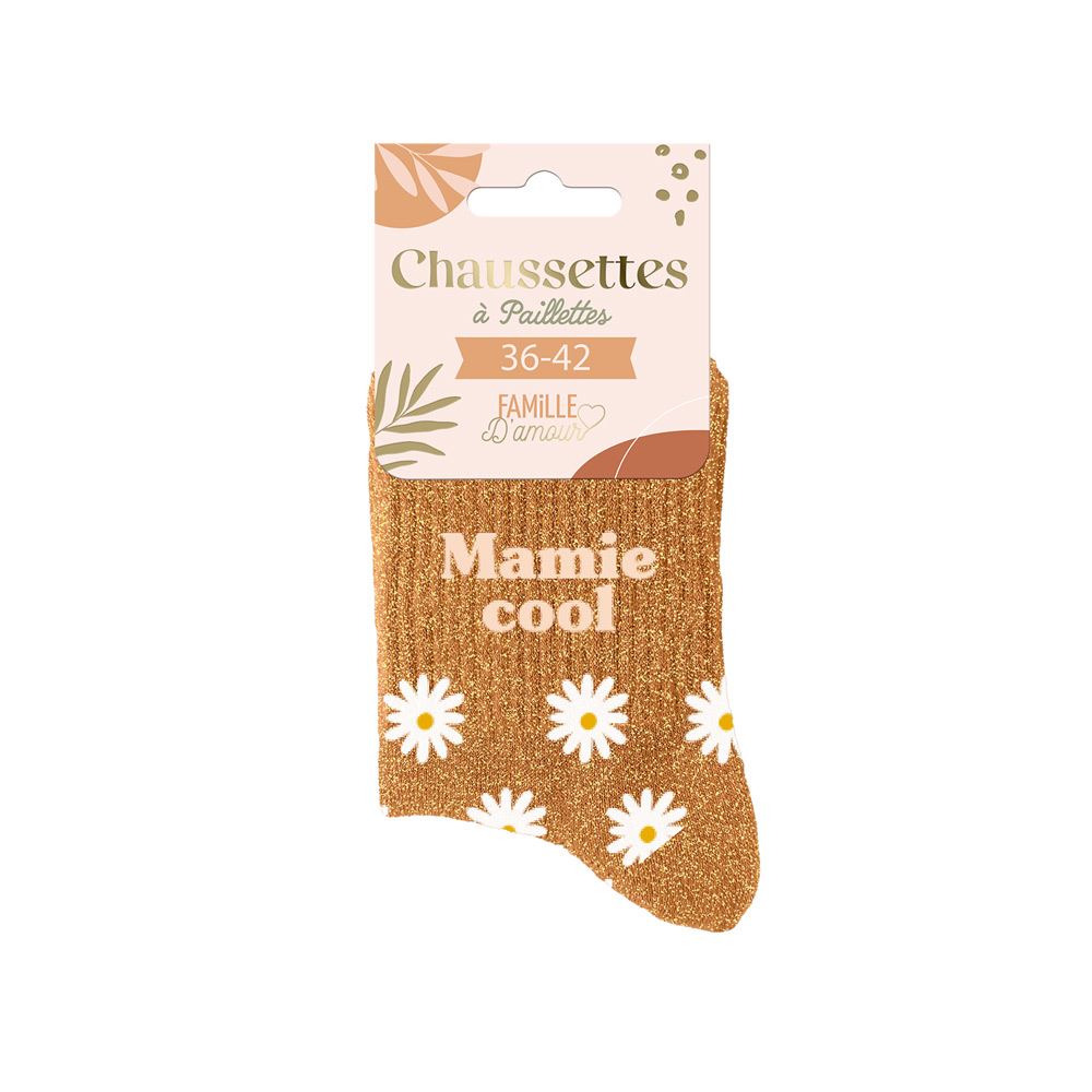 Chaussettes paillettes mamie cool