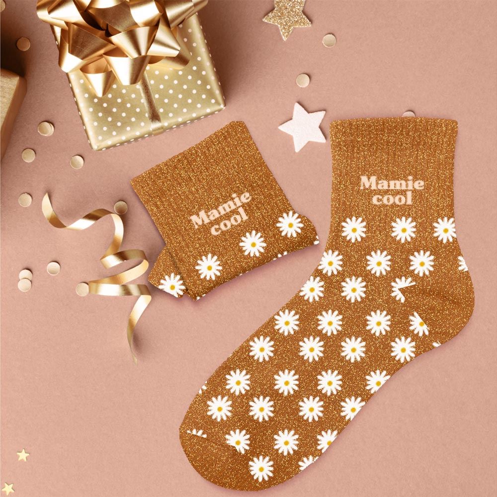 Chaussettes paillettes mamie cool