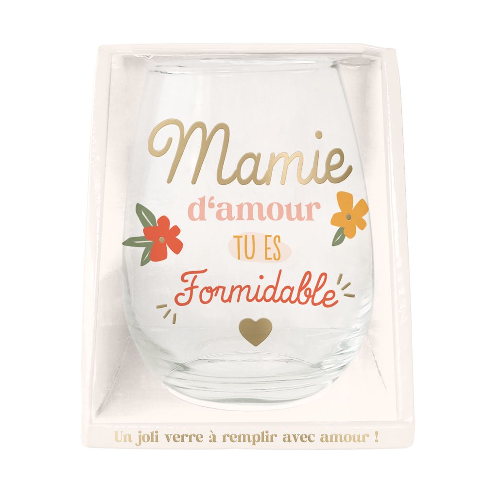 Verre rond mamie d amour tu es formidable