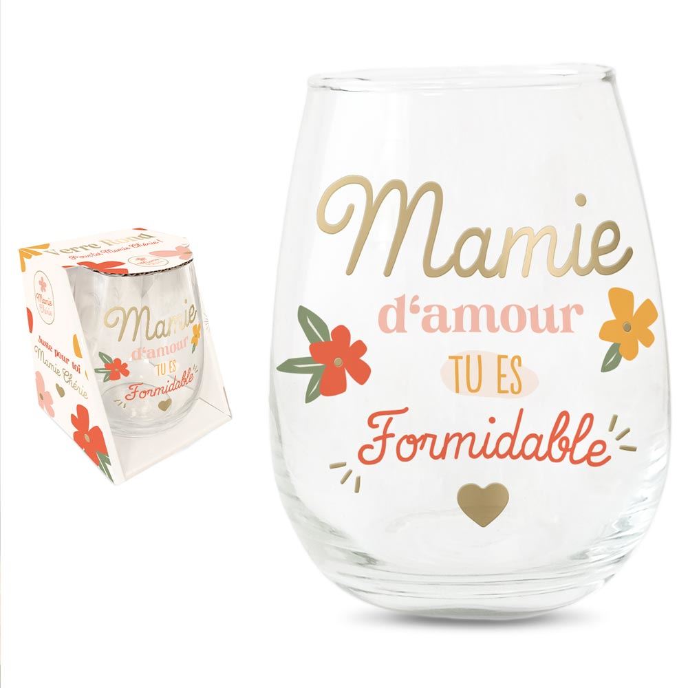 Verre rond mamie d amour tu es formidable