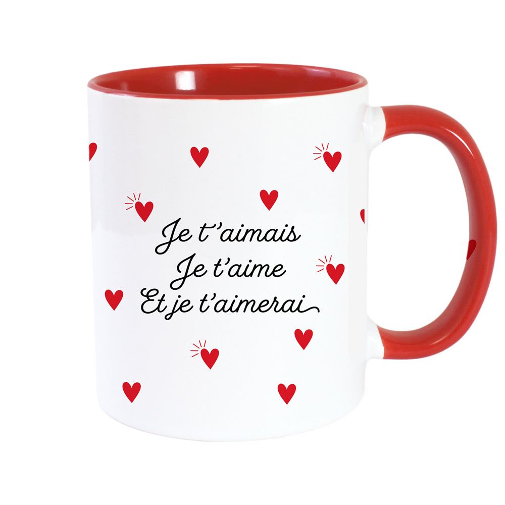 Mug rouge je t aimais… je t aimerai
