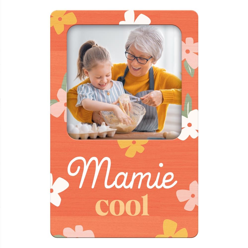 Magnet bois photo mamie cool