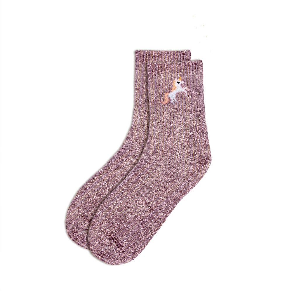 Chaussette paillette licorne
