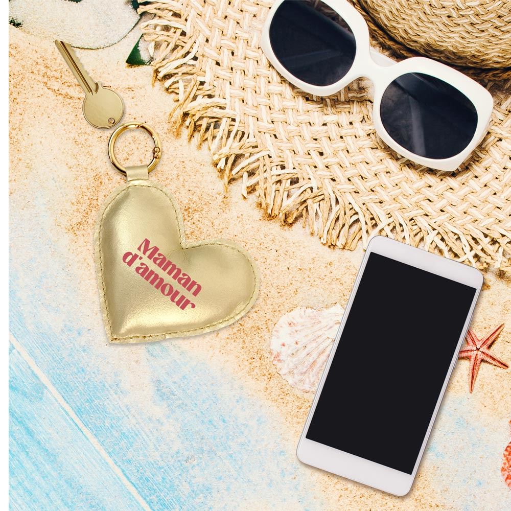 Porte cle coeur maman d amour