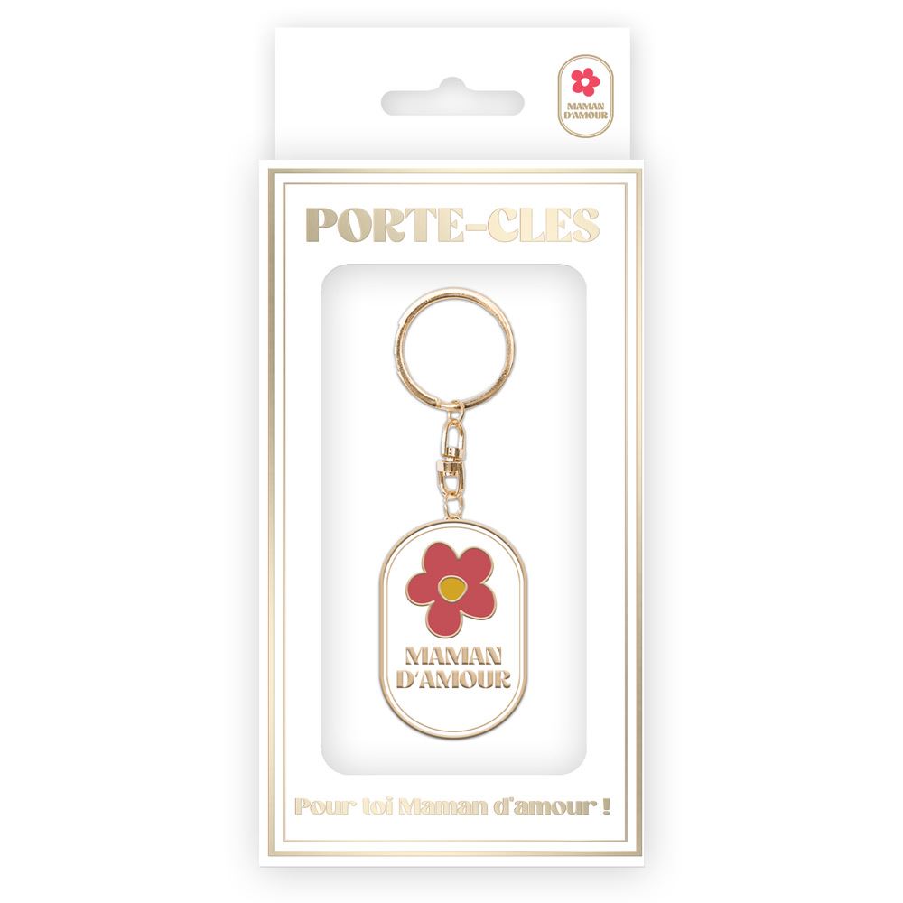 Porte cle metal maman d amour