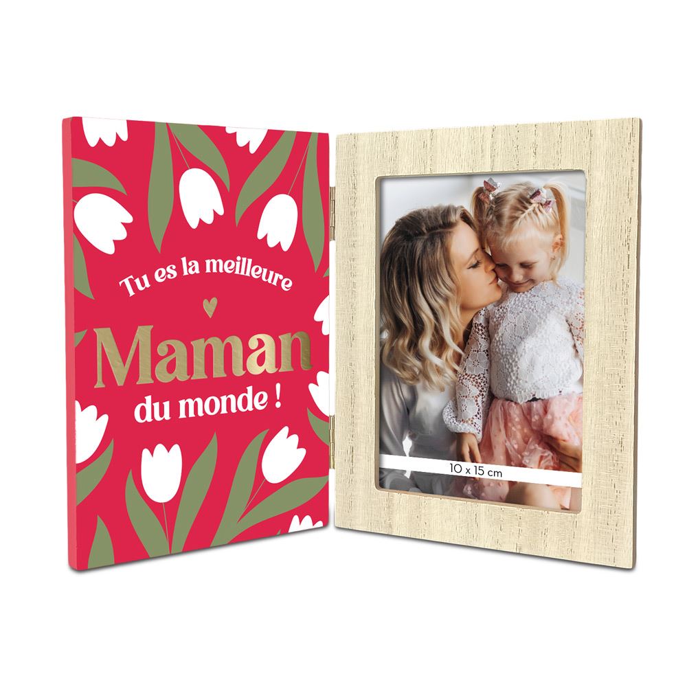 Cadre photo double meilleure maman