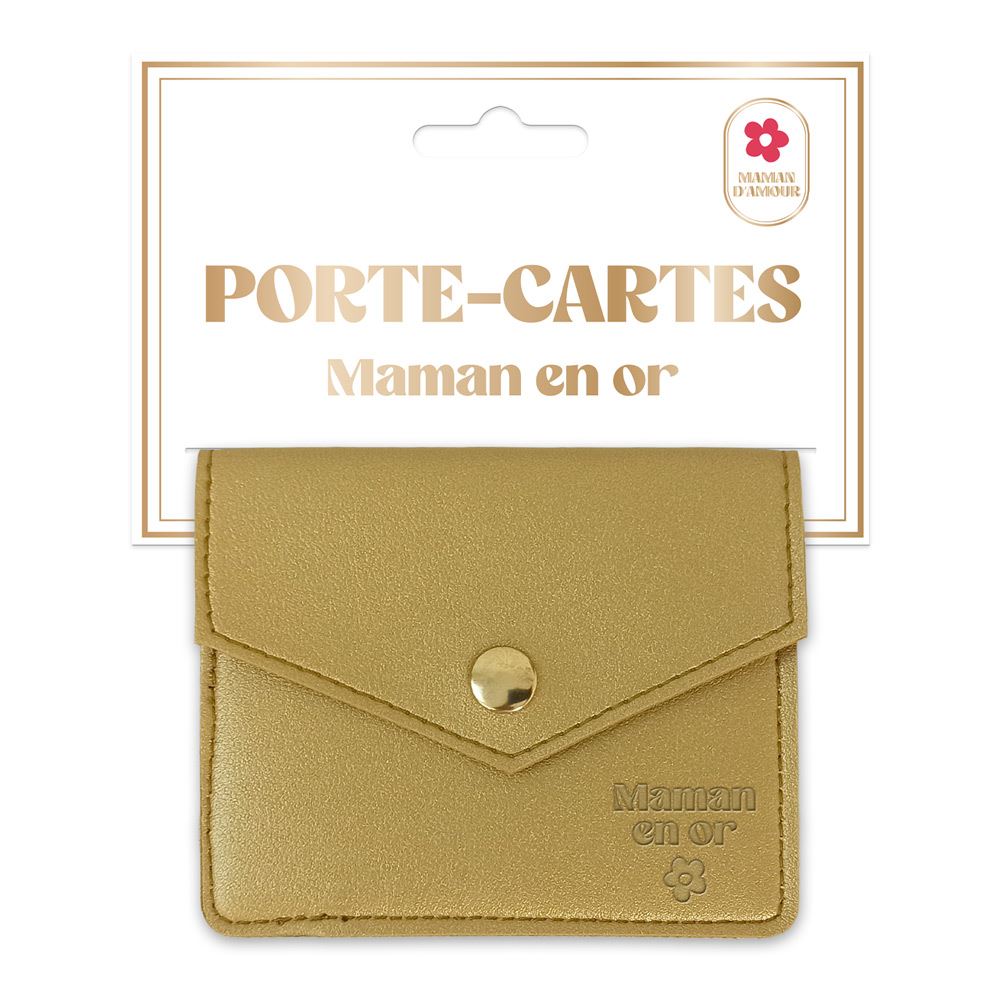 Porte cartes maman en or