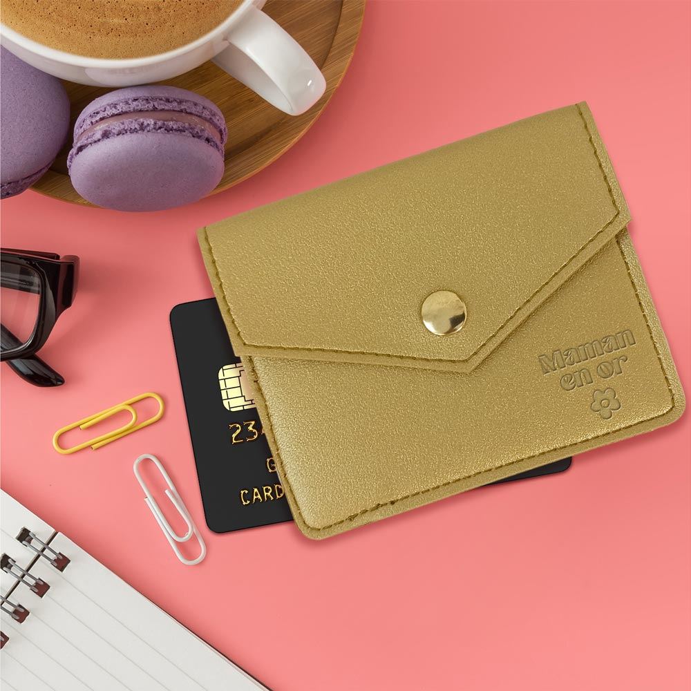 Porte cartes maman en or