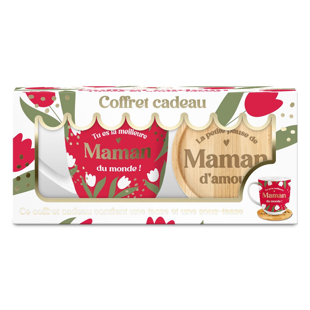 Coffret cadeau tasse meilleure maman