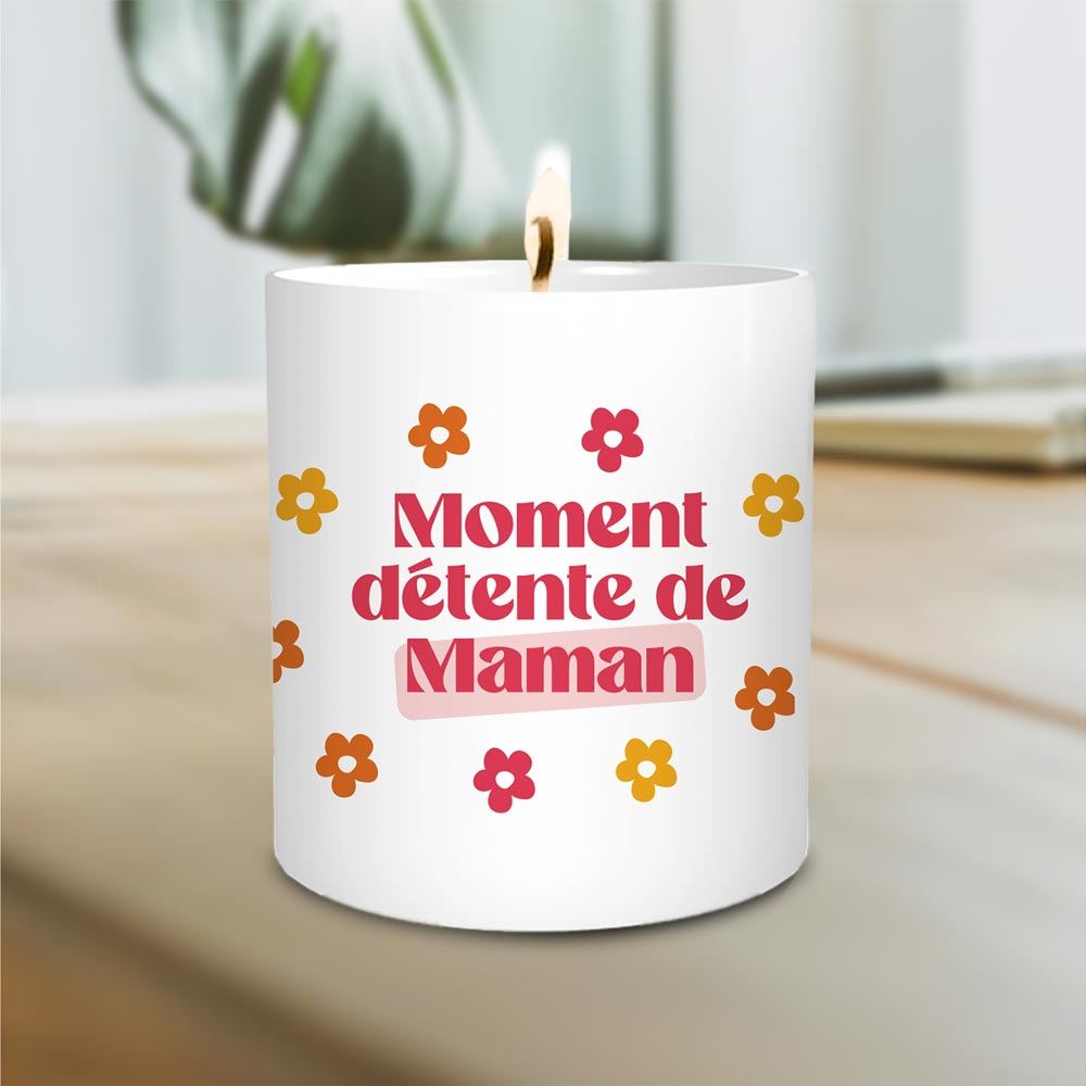Bougie ceramique moment detente de maman