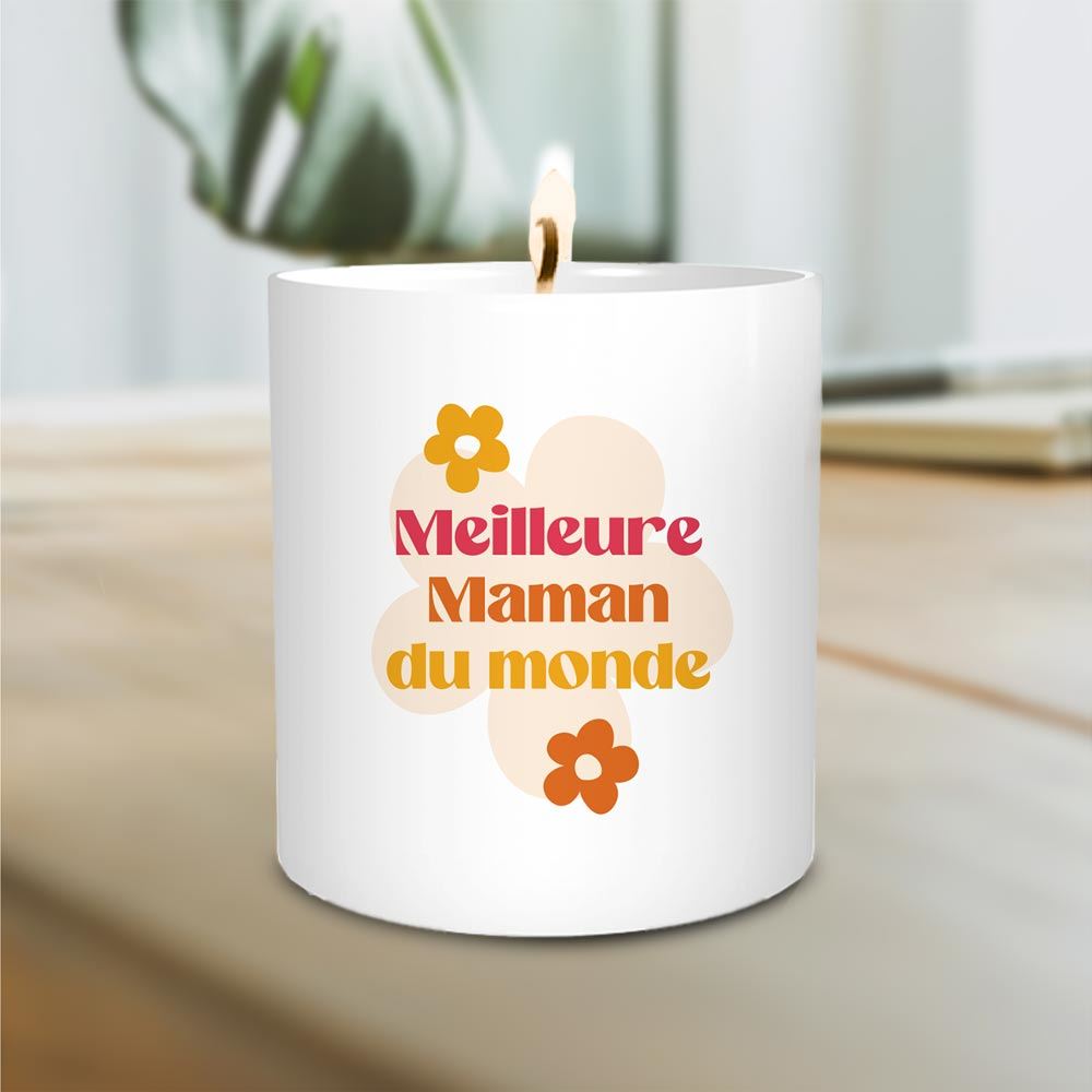 Bougie ceramique meilleure maman du monde