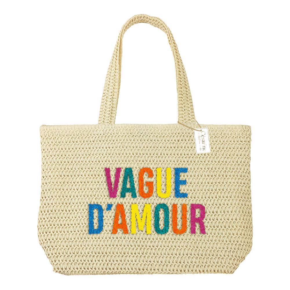Sac ete raphia tufte vague d amour
