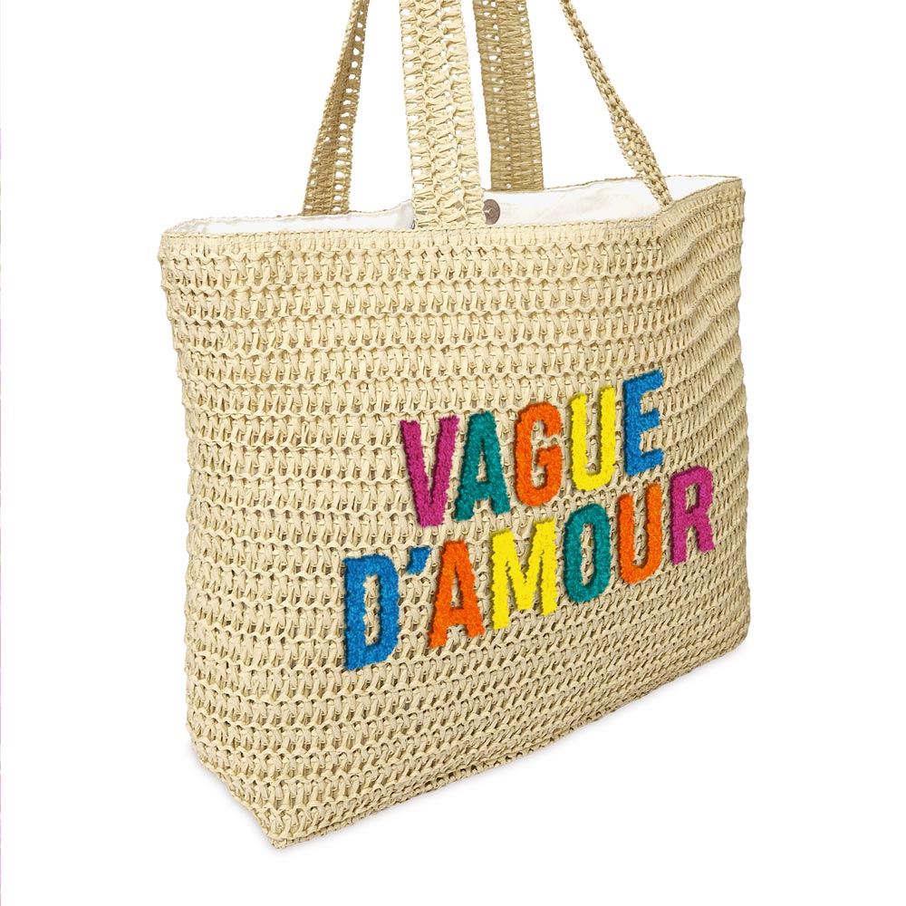 Sac ete raphia tufte vague d amour