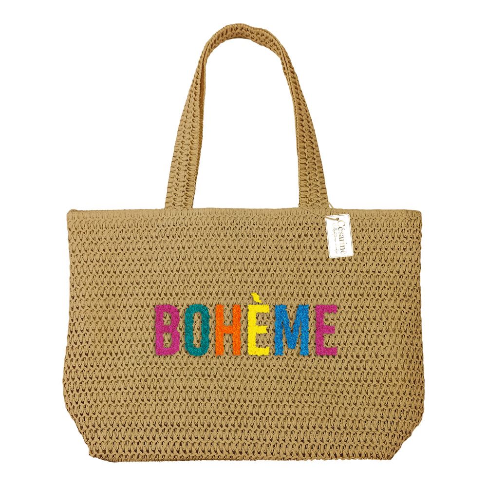 Sac ete raphia tufte boheme