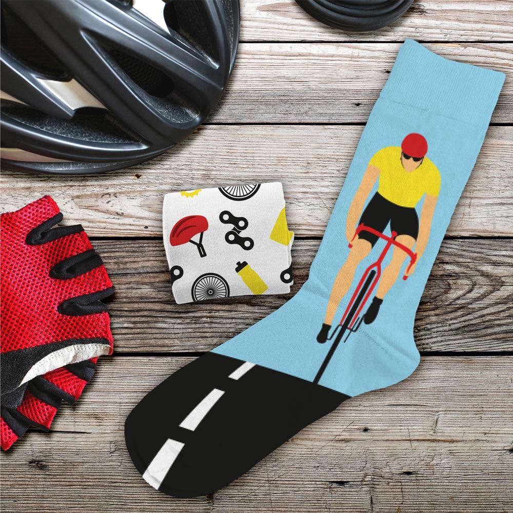 Chaussette duo passion cyclisme