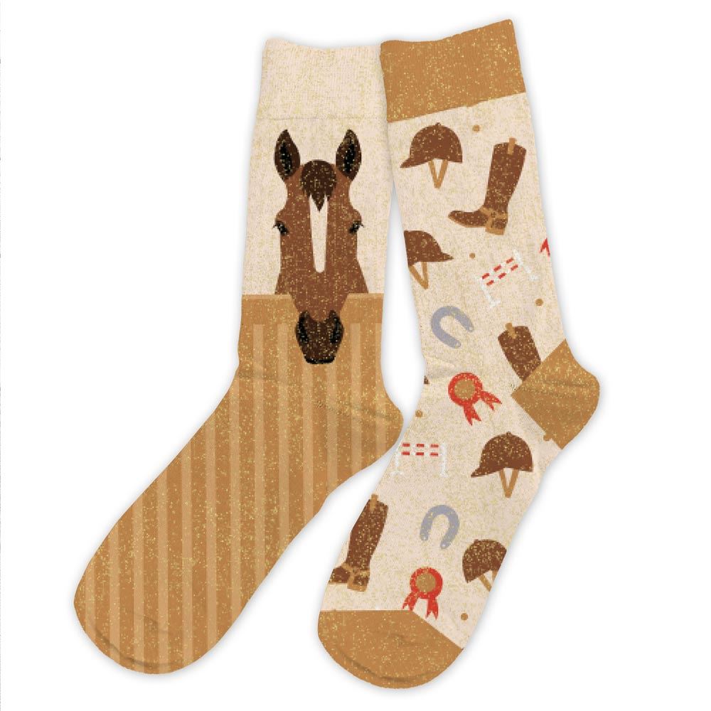 Chaussette paillettes duo passion cheval