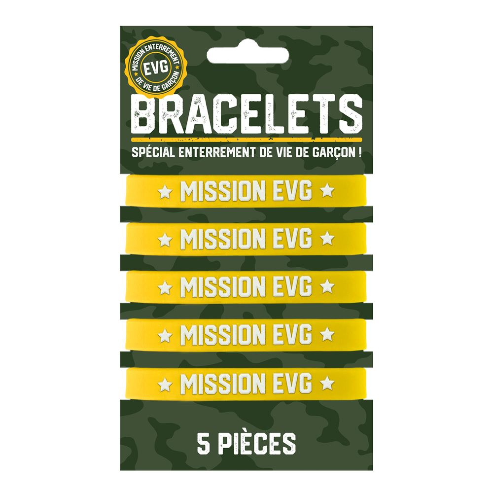 Pack 5 bracelets mission evg