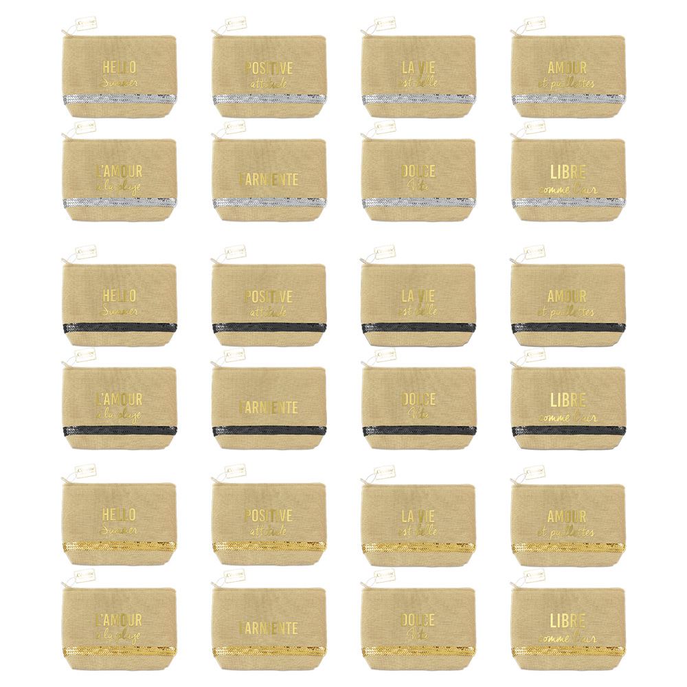 Pochette sequin 3mods /24pcs