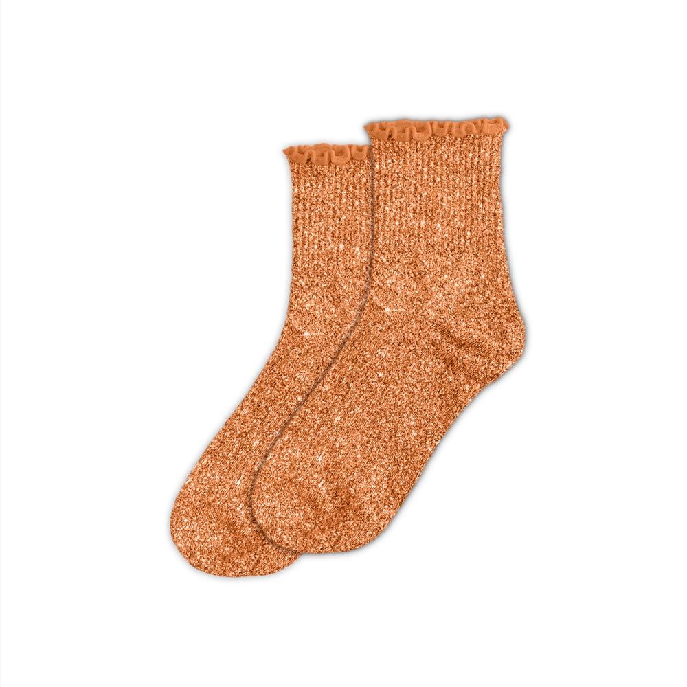 Chaussettes feston paillettes peche