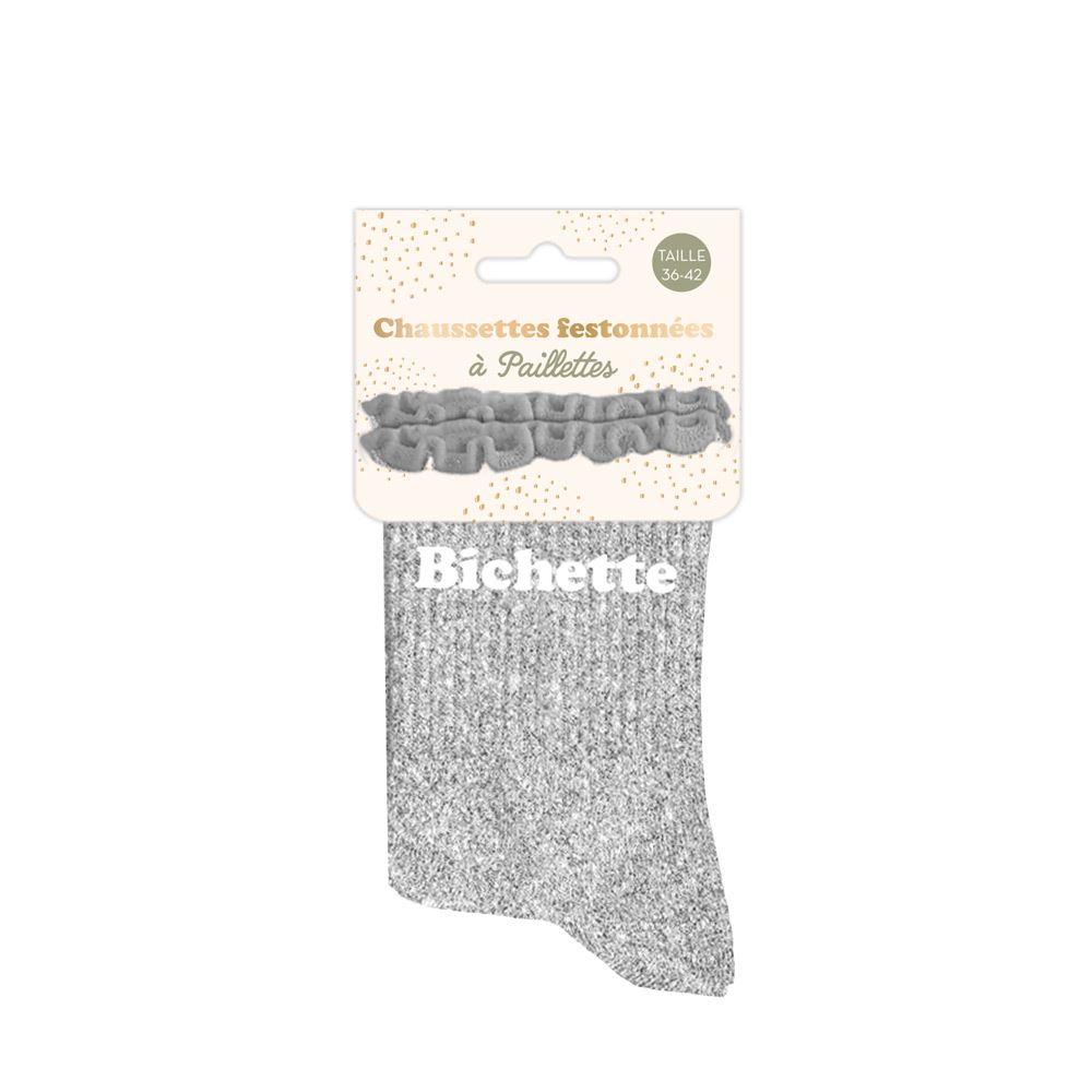 Chaussettes feston paillettes bichette
