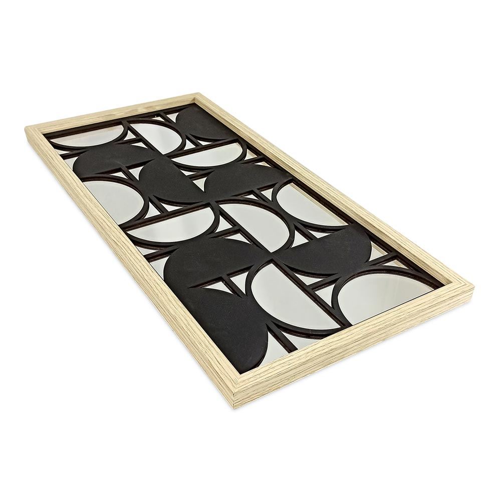 Miroir demi cercle deco bois