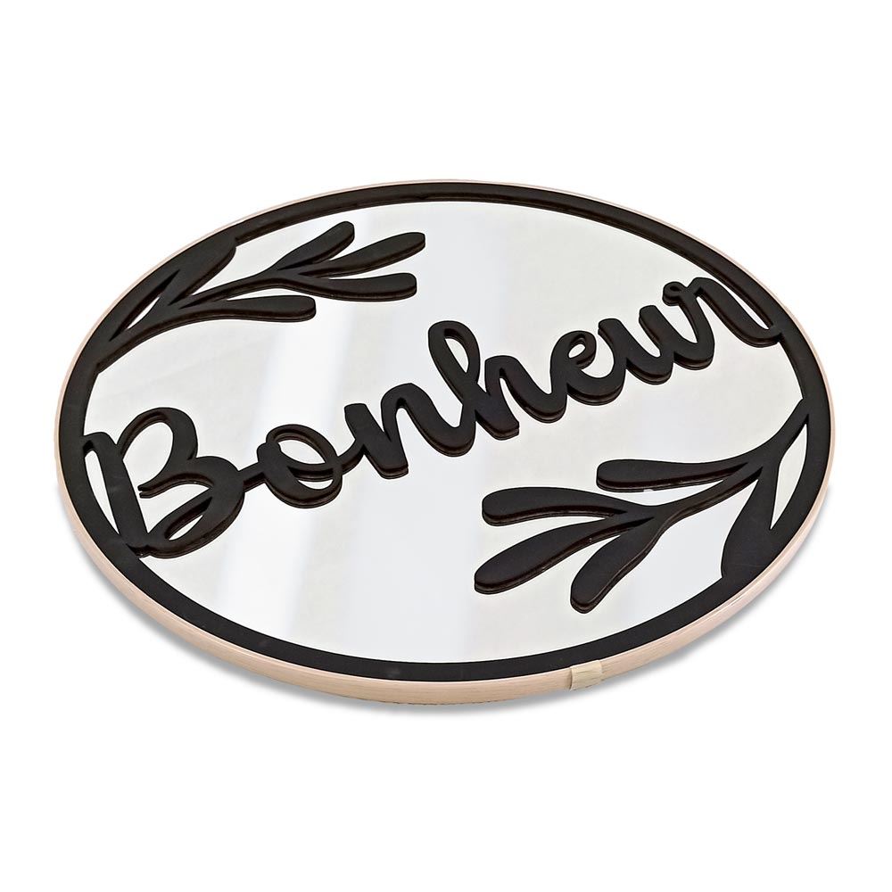 Miroir bonheur deco bois