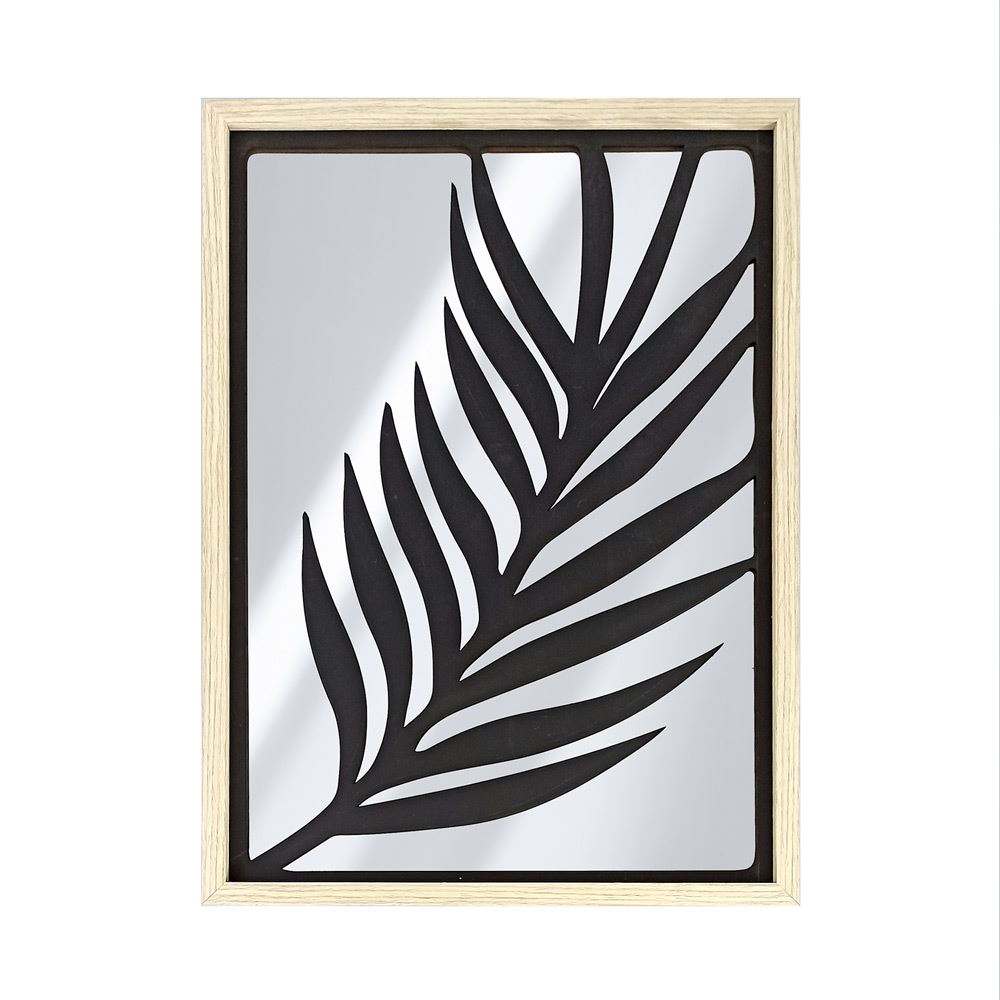 Miroir feuille palmier deco bois