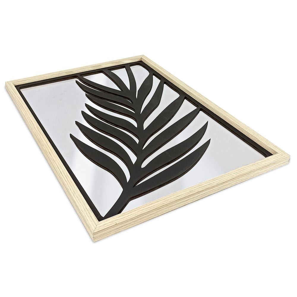 Miroir feuille palmier deco bois
