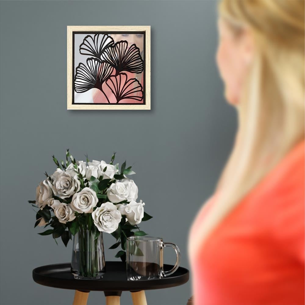 Miroir ginkgo deco bois