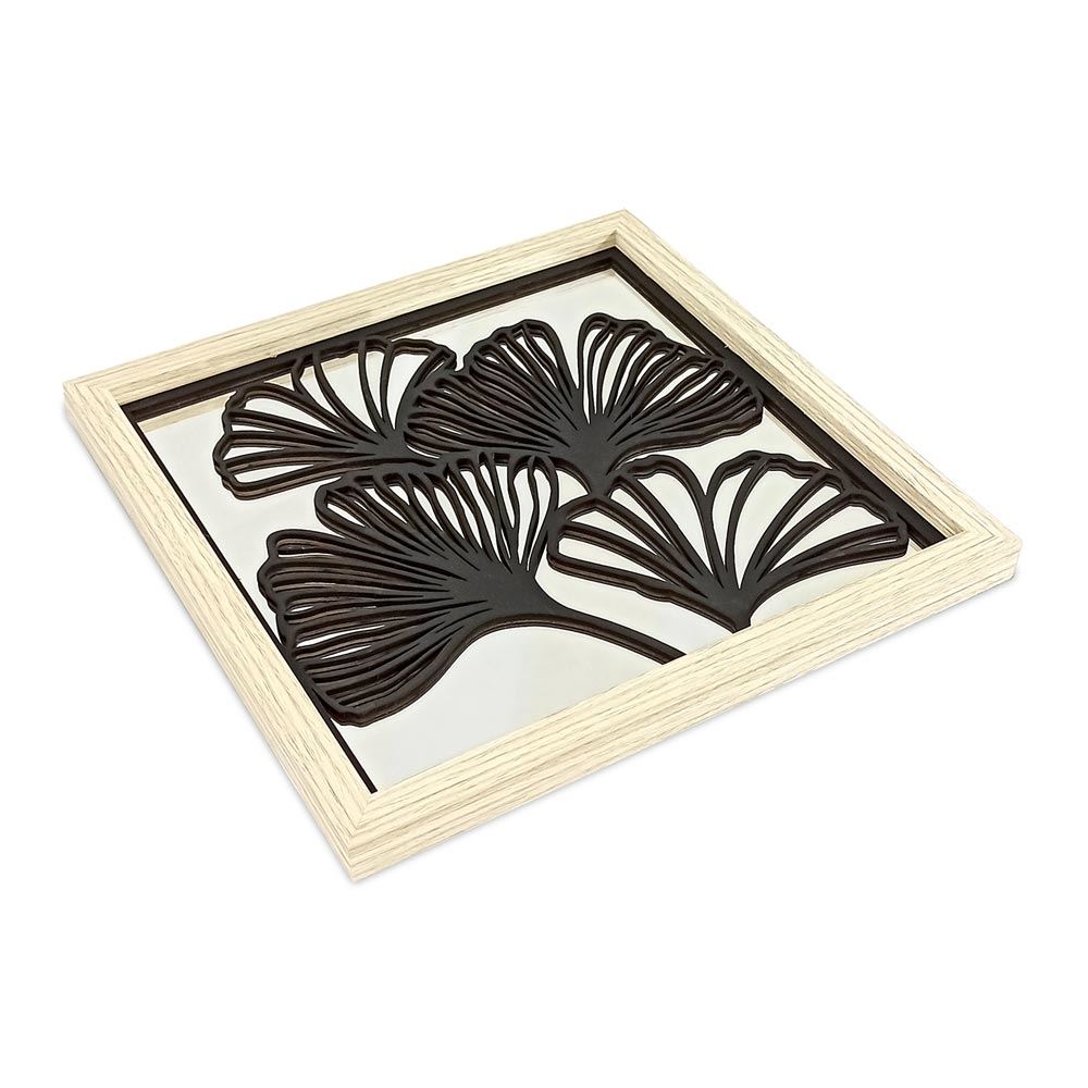 Miroir ginkgo deco bois