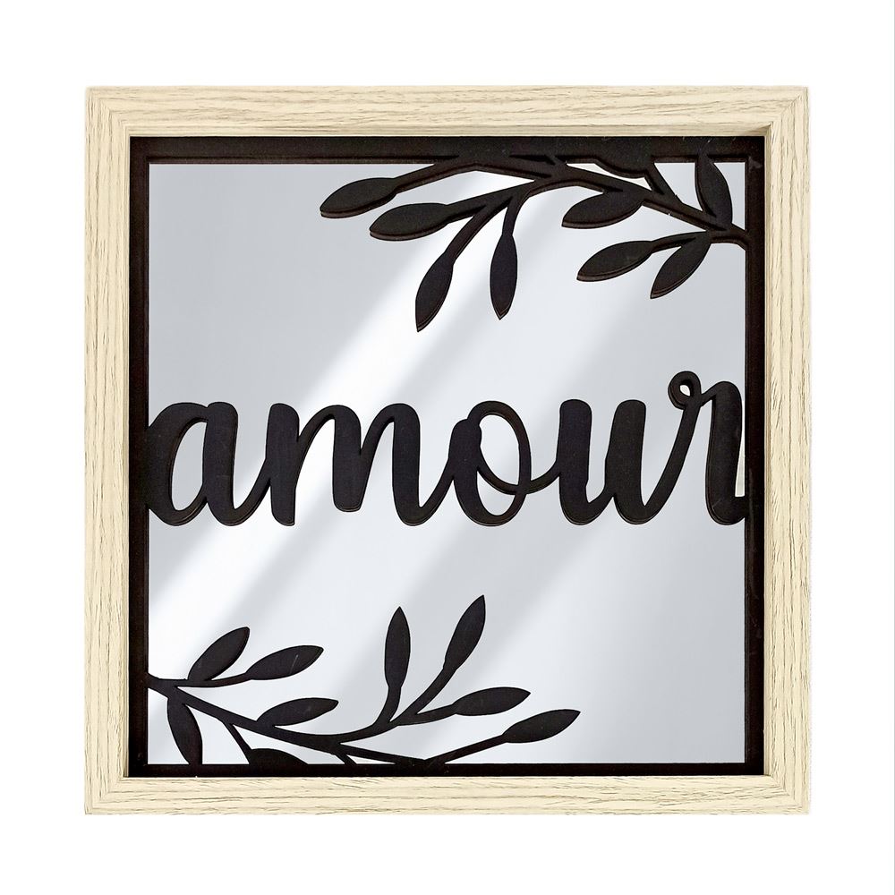 Miroir amour deco bois