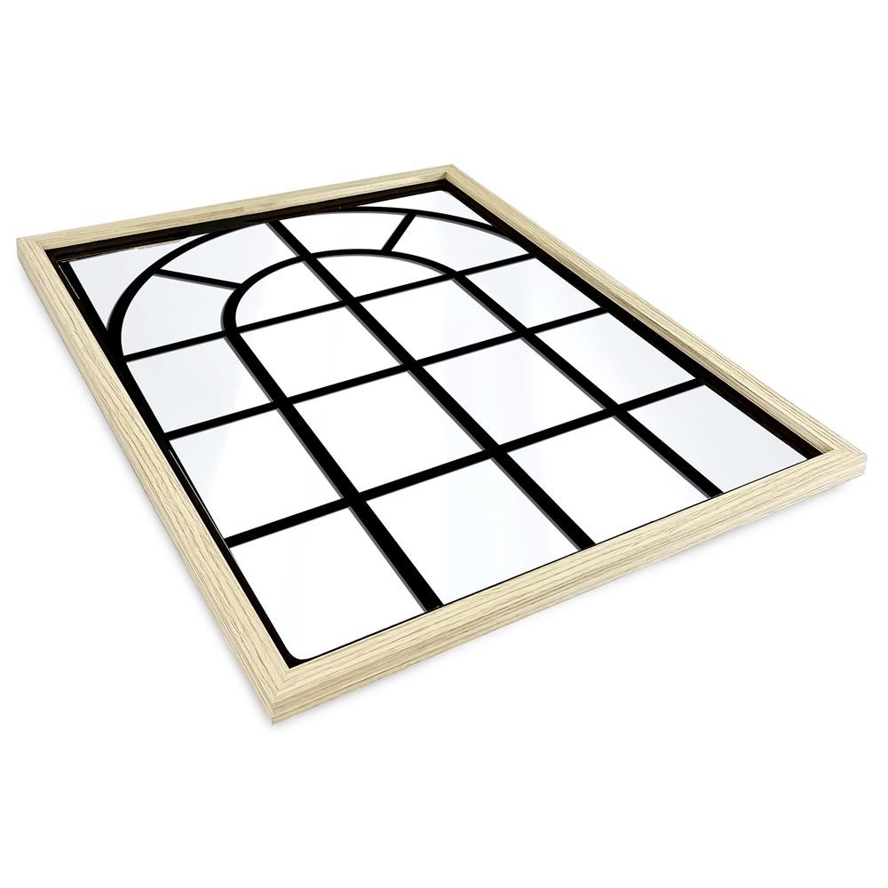 Miroir verriere deco bois