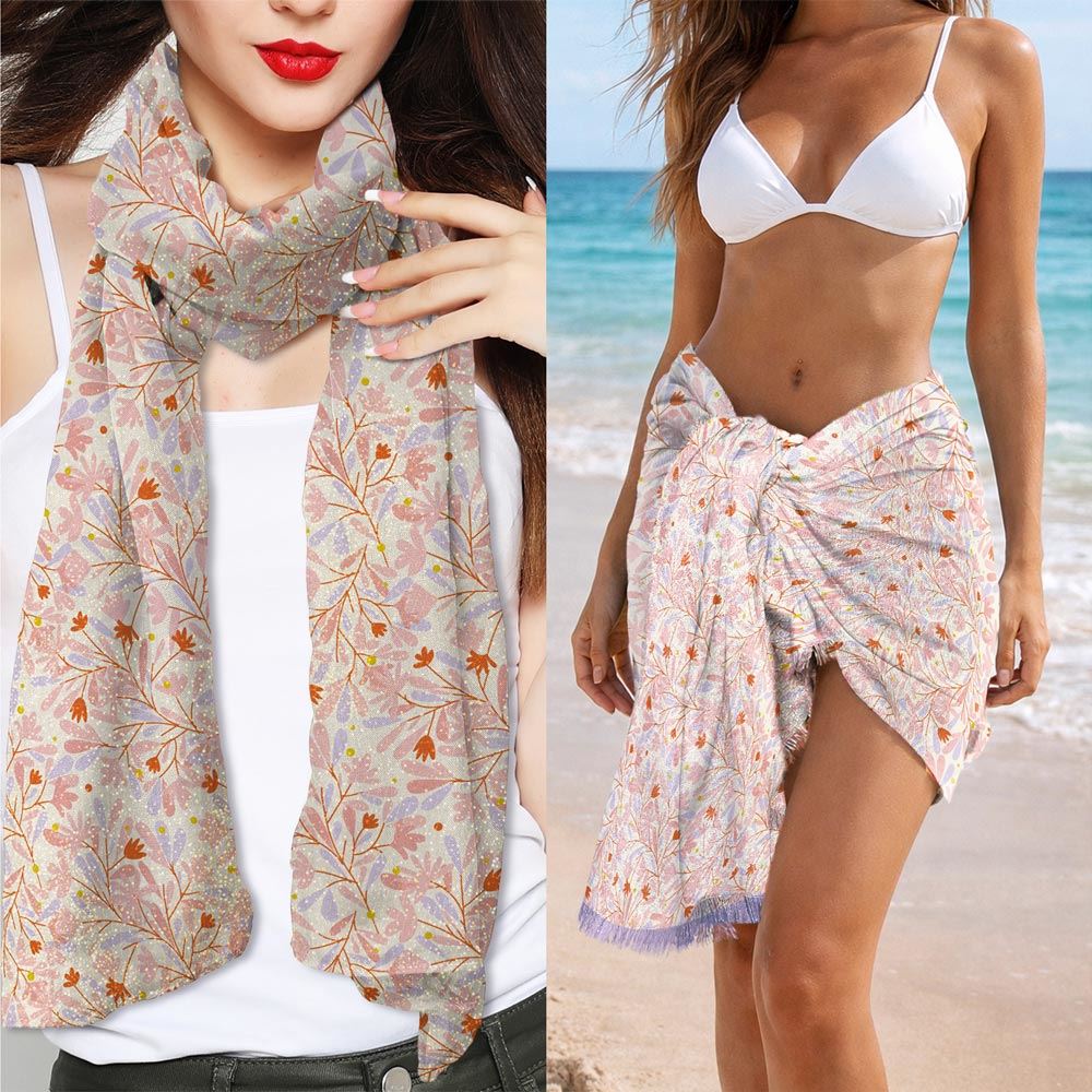 Foulard/pareo pastel a paillettes