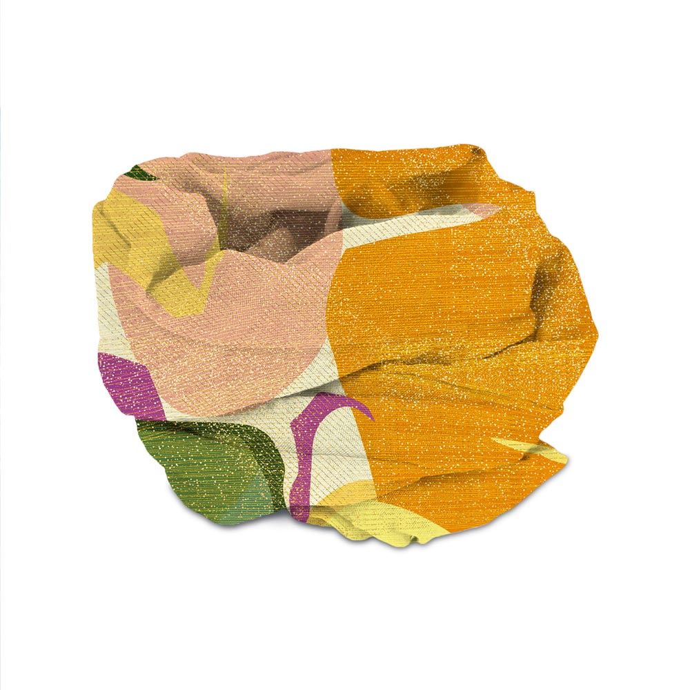 Foulard/pareo agrume a paillettes