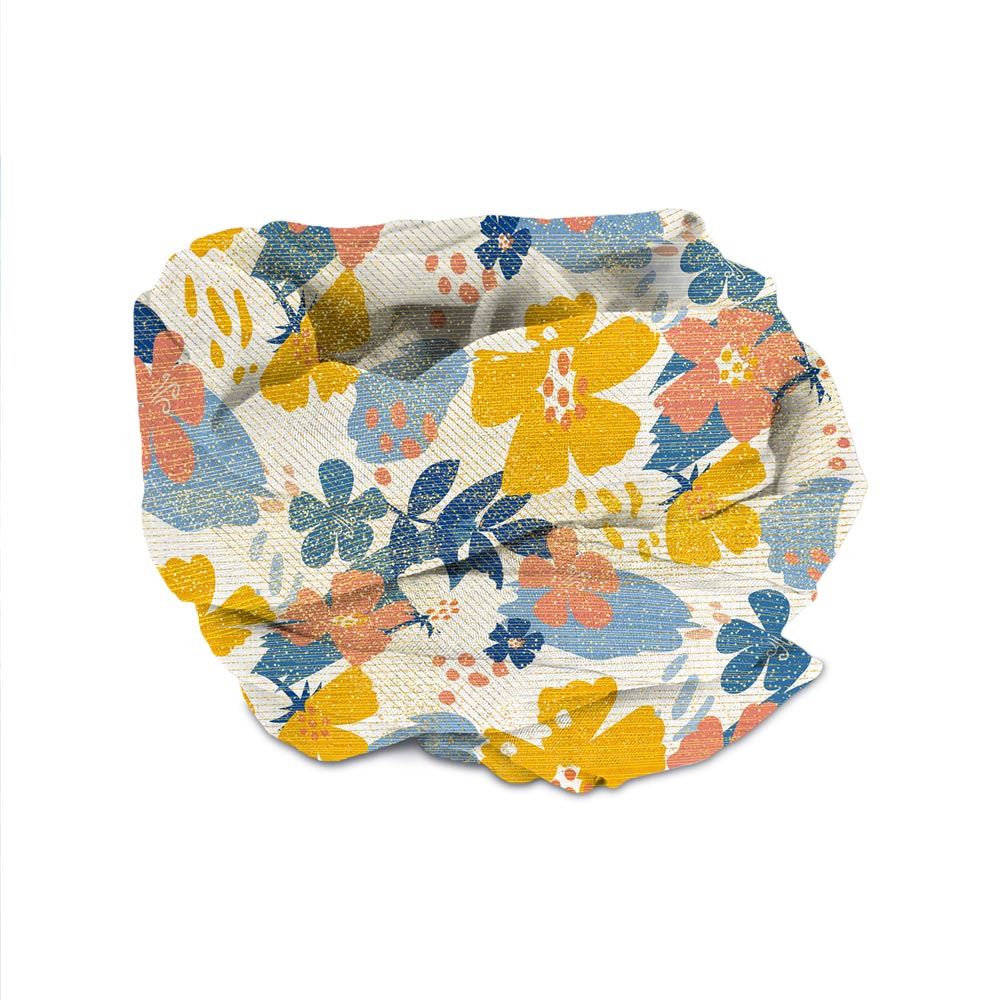 Foulard/pareo fleurs a paillettes