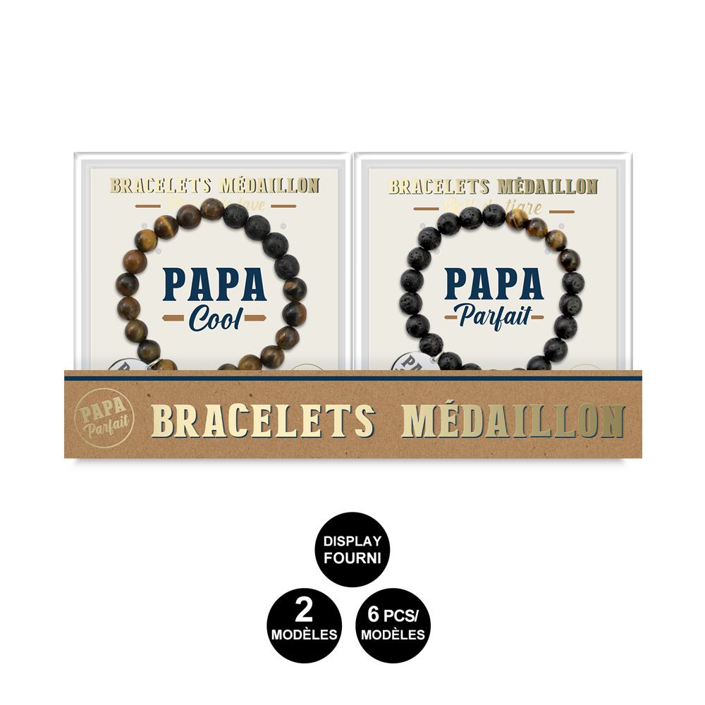 Bracelets papa medaillon 2mods
