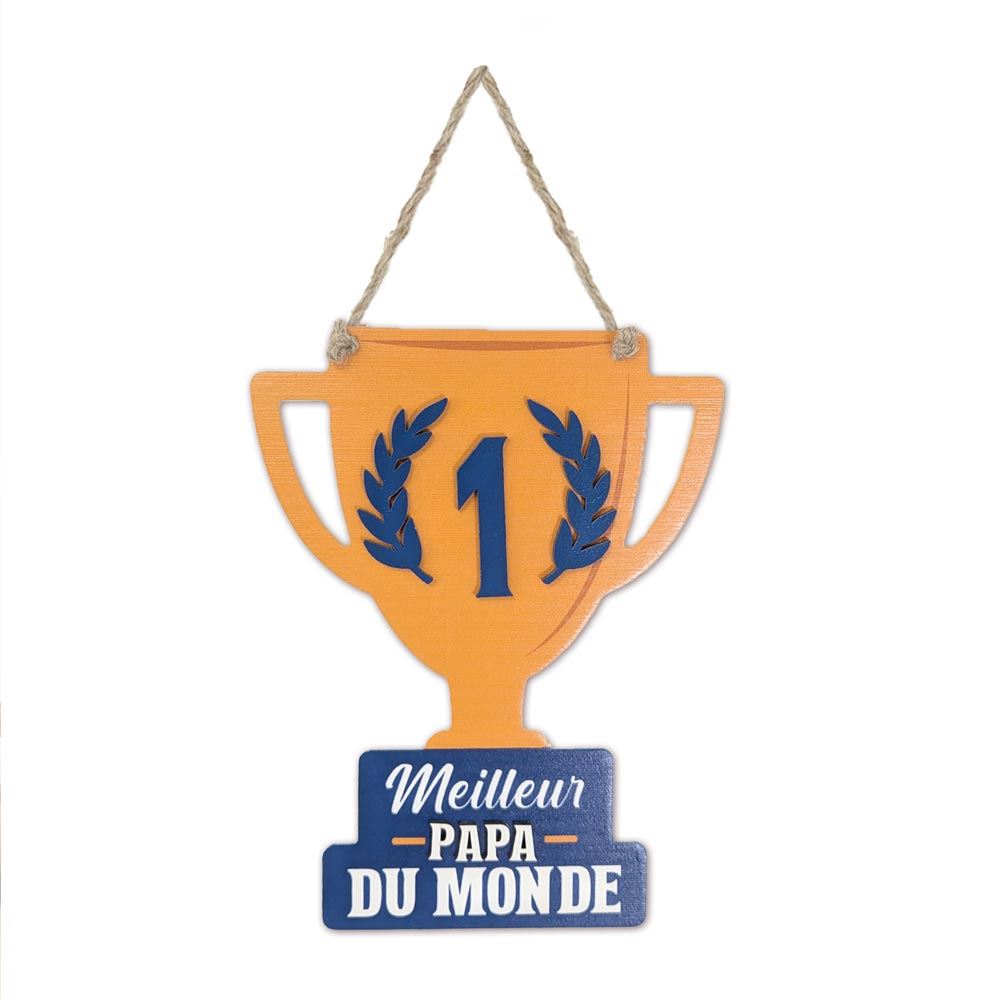 Meilleur papa du monde plaque bois