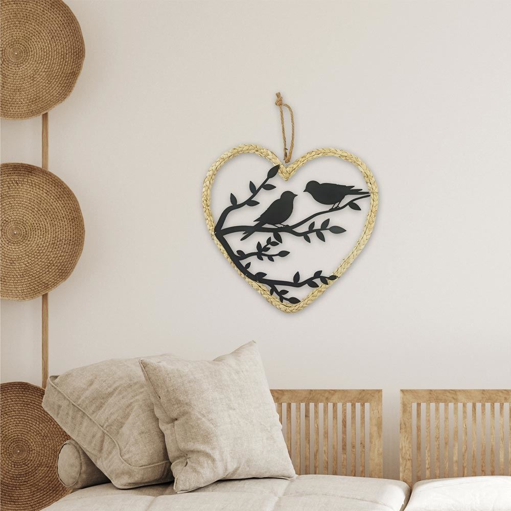 Deco murale cŒur oiseaux
