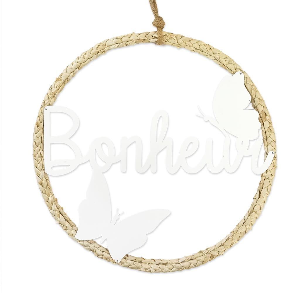 Deco murale rond bonheur