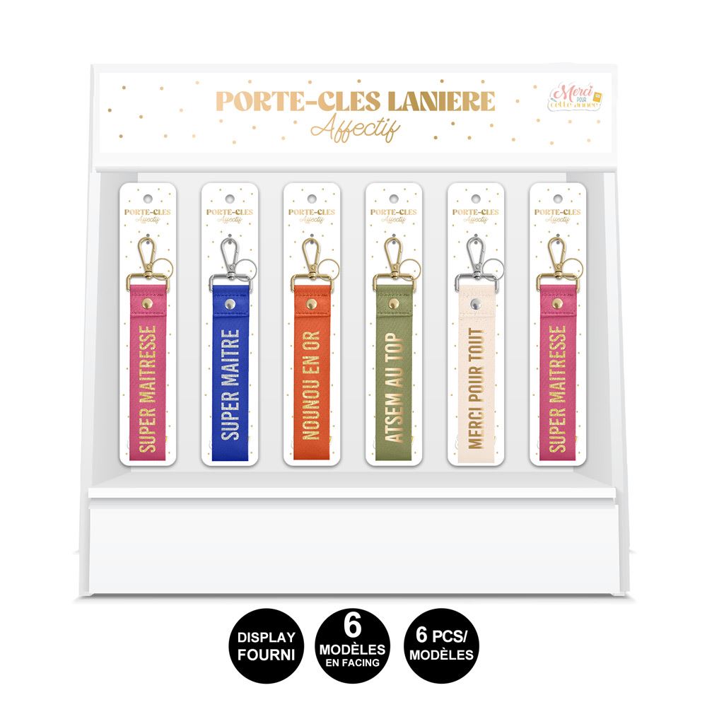 Display porte cles laniere merci 5mods /72pcs