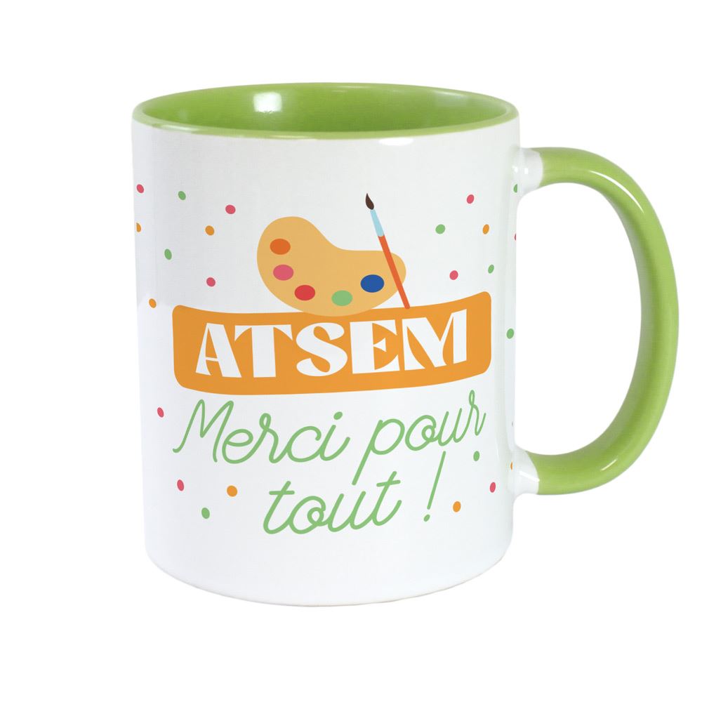 Mug vert atsem merci