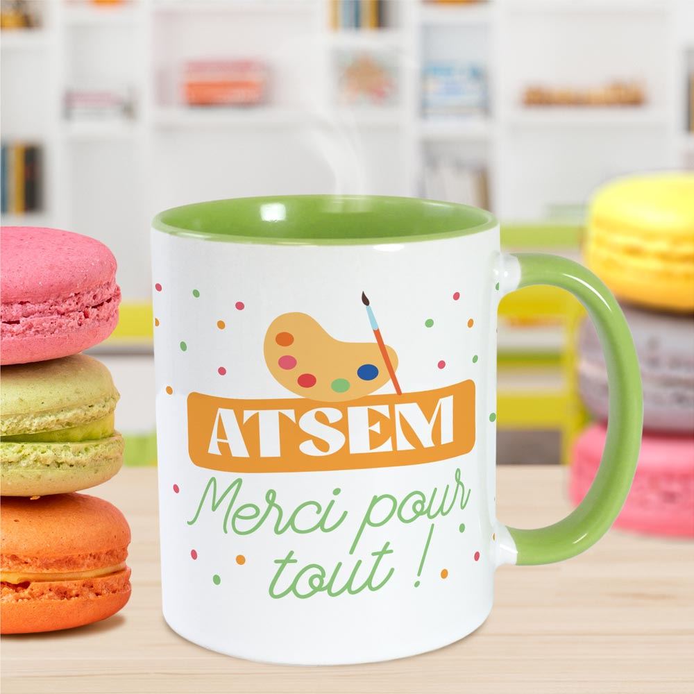 Mug vert atsem merci